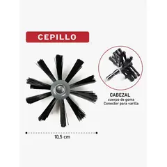 ATLAS - Kit Limpieza Estufa Leña Y Pellet Cañon 9 M