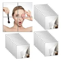 ATLAS - Pack 30 Espejos Adhesivos Decorativos 15 X 15cm