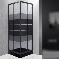 JOYTEK - Shower Recto Style Negro 70x70x198cm