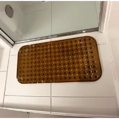 HOMEY - Pack de 2 Alfombras De Ducha Antideslizante, Color Cafe 38.5x77.5cm Marca