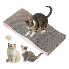 EVERSO - Rascador De Carton Para Gatos Corrugado Con Hierba Gatera Marrón