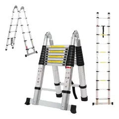 QUICK - Telescopic Aluminum Ladder 44 Meters Silver