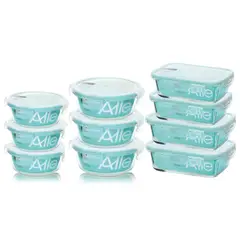 ALLEGRA - Set 10 Contenedores Hermeticos De Vidrio Colaciones