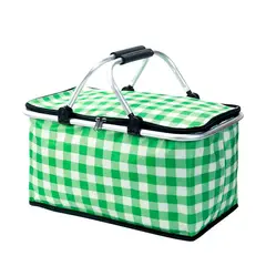 GLOBAL LATIN GROUP - Canasta de Picnic con Aislante Térmico Viajera Plegable - Verde