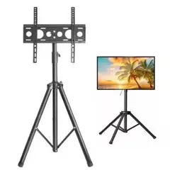 GENERICO - PEDESTAL PARA LED 32 A 55”. AL EJE 1.60 MTS. NEGRO.