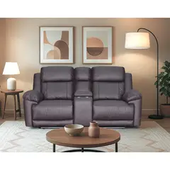 MSA MUEBLES SANTA ANA - Sofá Reclinable Fiorera Manual 2 Cuerpos Café