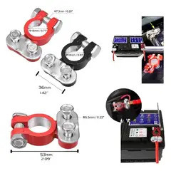 GENERICO - Bornes Terminales Para Batería Auto 12v Positivo Negativo