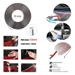 GENERICO - Moldura Decoracion Auto 12mmx15mts