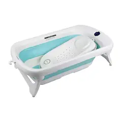 CARESTINO - Tina Plegable con Soporte Amalfi 50L Aguamarina