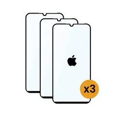 GENERICO - Pack de 3 Laminas 21D Completas De Vidrio Templado Para IPHONE IP 15 PRO MAX