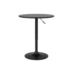 MOBOI - Mesa Bar Centro Altura Regulable 60cm Diámetro Full Negra