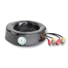 GENERICO - CABLE PARA CAMARA DE SEGURIDAD CCTV VIDEO Y ENERGIA 15 Mts DE LARGO
