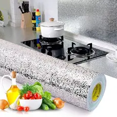 SUPERCENTER - Papel Aluminio Papel Mural Cocina Autoadhesivo 10mx60cm