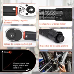 AIZO - Llave De Torque Profesional 38 Pulgada 5- 70nm 5pc