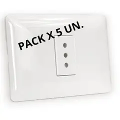 STANFORD - Pack 5 Enchufe Simple 10A 250V