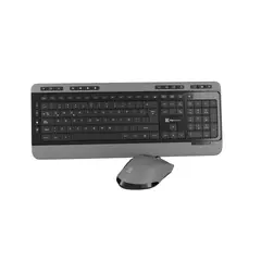 KLIP XTREME - KBK-520 Kit Teclado y Mouse Inalámbrico 2.4GHz, 1600 DPI, Premium, Negro