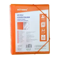 MOTARRO - Carpeta Archivadora Anillada A4 Con 30 Fundas Transparentes