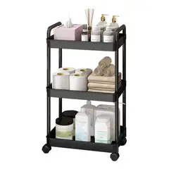 ESHOPANGIE - Carrito Organizador Con Ruedas Asas Multiuso 3 Niveles