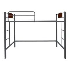 FUTONES Y MUEBLES - Cama Alta Child 1.5 Plaza Metálica Grafito