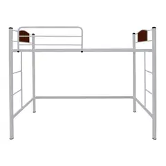 FUTONES Y MUEBLES - Cama Alta Child 1.5 Plaza Metálica Plata
