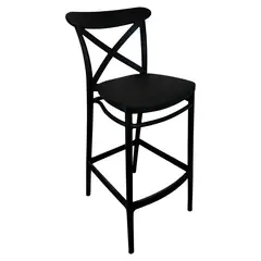 ALAIA HOME - Taburete Bar Crossback Negra