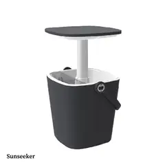 SUNSEEKER - Mesa Cooler Black Portátil Terraza Jardín 14L