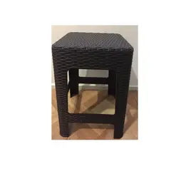 WENCO - Piso Banco Rattan Plastico Pack 4 Unidades Marron