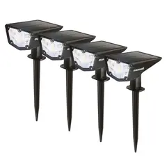 MAXWELL - Foco Estaca Led Solar Jardin Impermeable Set x4