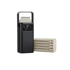 GENERICO - Cargador Portátil Linterna Powerbank 4 Cables 50000mah