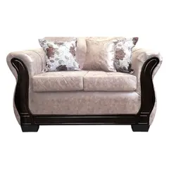 AMERICA DECORA - Sofá Con Resorte Estructural 2 Cuerpos Lisbon Envejecido Beige