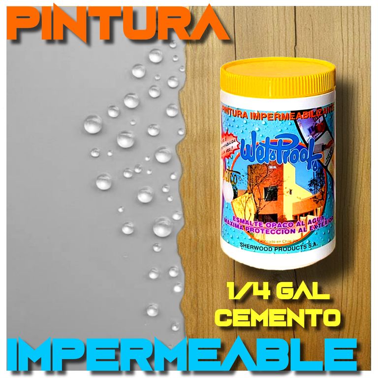 PINTURA IMPERMEABILIZANTE MADERA EXTERIOR ESMALTE CEMENTO WETCO 1-4 GL