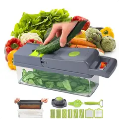 SUPERCENTER - 14 En 1 Rallador Picador Cortador Frutas Y Verduras Multiuso