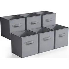 ATURE - 6 Cajas De Almacenamiento Cuadradas Plegables Sin Tapa