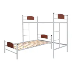 FUTONES Y MUEBLES - Cama Alta + Cama Baja 1 Plaza Child Plata