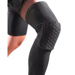 FOUR - Rodillera Deportiva Negra con Calza Elástica - Negro - S