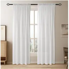 HD HOGAR SPA - Visillo Romantico Con Disenos 140x220 Cm 2 Paños TC-034