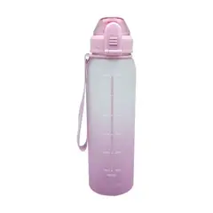 KEEP - Botella Deportiva Rubber 1l - Diseño Agua - Rosa Claro
