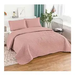 CARIBEE - Cubrecama Quilt De Verano 2 Plazas + 2 fundas