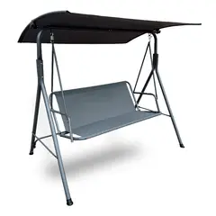 NOVAHUS - Columpio Terraza Textileno y Acero Gris