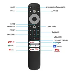 GENERICO - Control Remoto Para Tv TCL Smart tv Netflix Prime Youtube