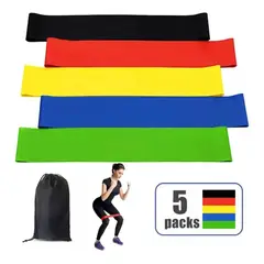 GENERICO - SET 5 Ligas Ejercicios De Resistencia Bandas Elasticas Kit 5 Pcs
