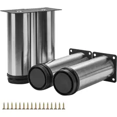 KUANGYE - Patas Acero Inoxidable Para Muebles Regulable 10cm Pack 4 Und
