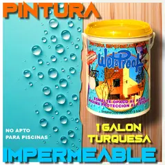 WETPROOF - PINTURA IMPERMEABLE MADERA EXTERIOR ESMALTE TURQUESA AGUA WETCO® 1 GAL