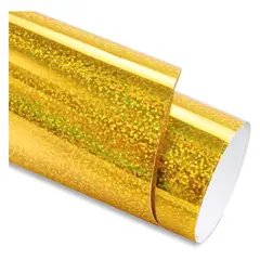 CURSOR - Vinilo Holografico Textil Diseños 50 Cm X 1 Metro - Dorado