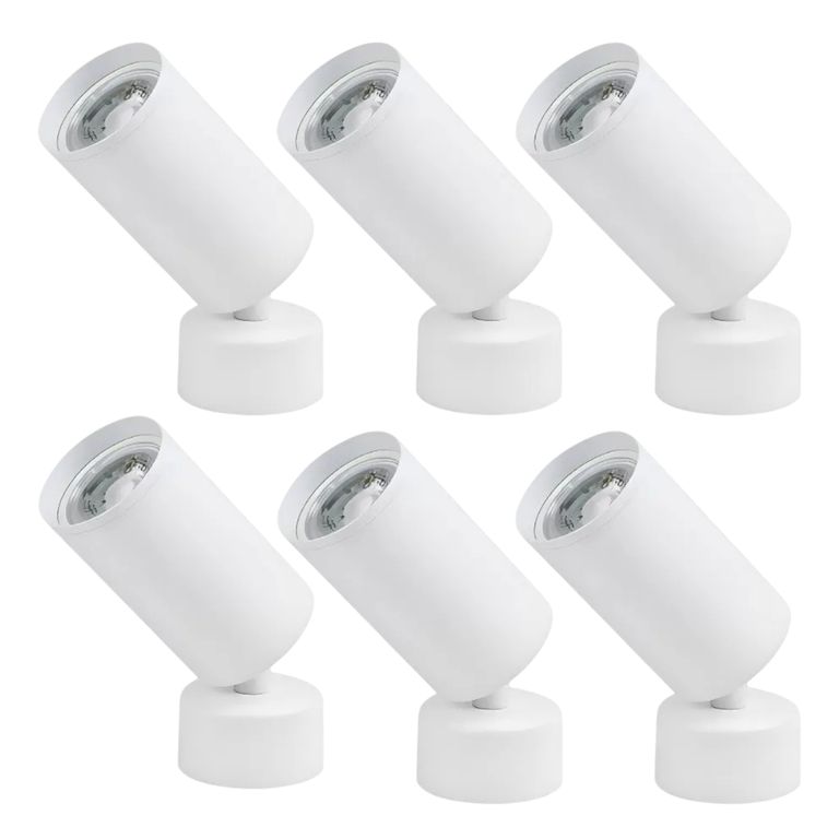 6 Focos Aplique Sobrepuesto Dirigible Blanco 7W Luz Neutra