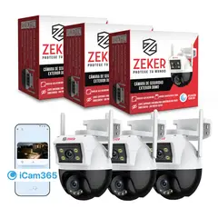 ZEKER - Camara de Seguridad Domo 4MP 5G Wifi Impermeable Exterior x3