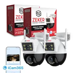 ZEKER - Camara de Seguridad Domo 4MP 5G Wifi Impermeable Exterior x2