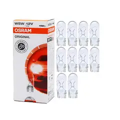 OSRAM LEDVANCE - Ampolletas Osram Cola Pez T10 W5w Caja 10u 12v 5w