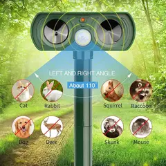 GENERICO - Repelente De Animales Solar Ahuyentador Jardín Ultrasónico