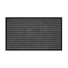 GENERICO - Limpia pies 60x90 cm PVC + Rubber líneas negro Casa VIVA